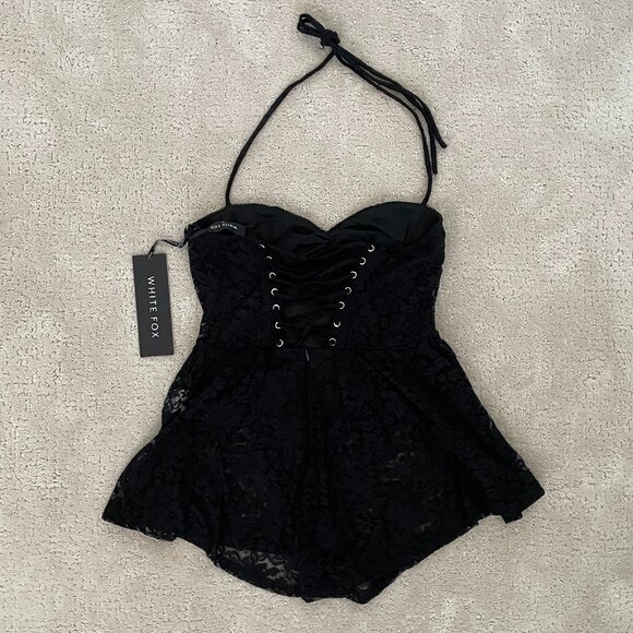 NWT White Fox Boutique Black Romper - Picture 3 of 5